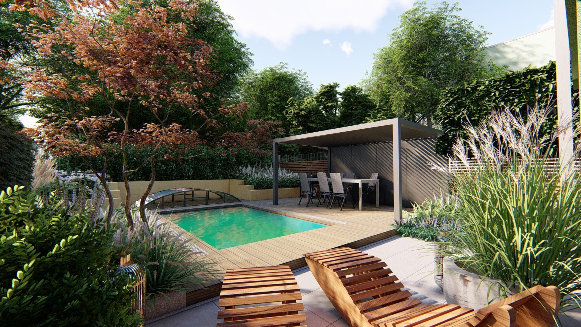 Malá - velká zahrada u řadového domu - Rock & Flower Studio - ateliér