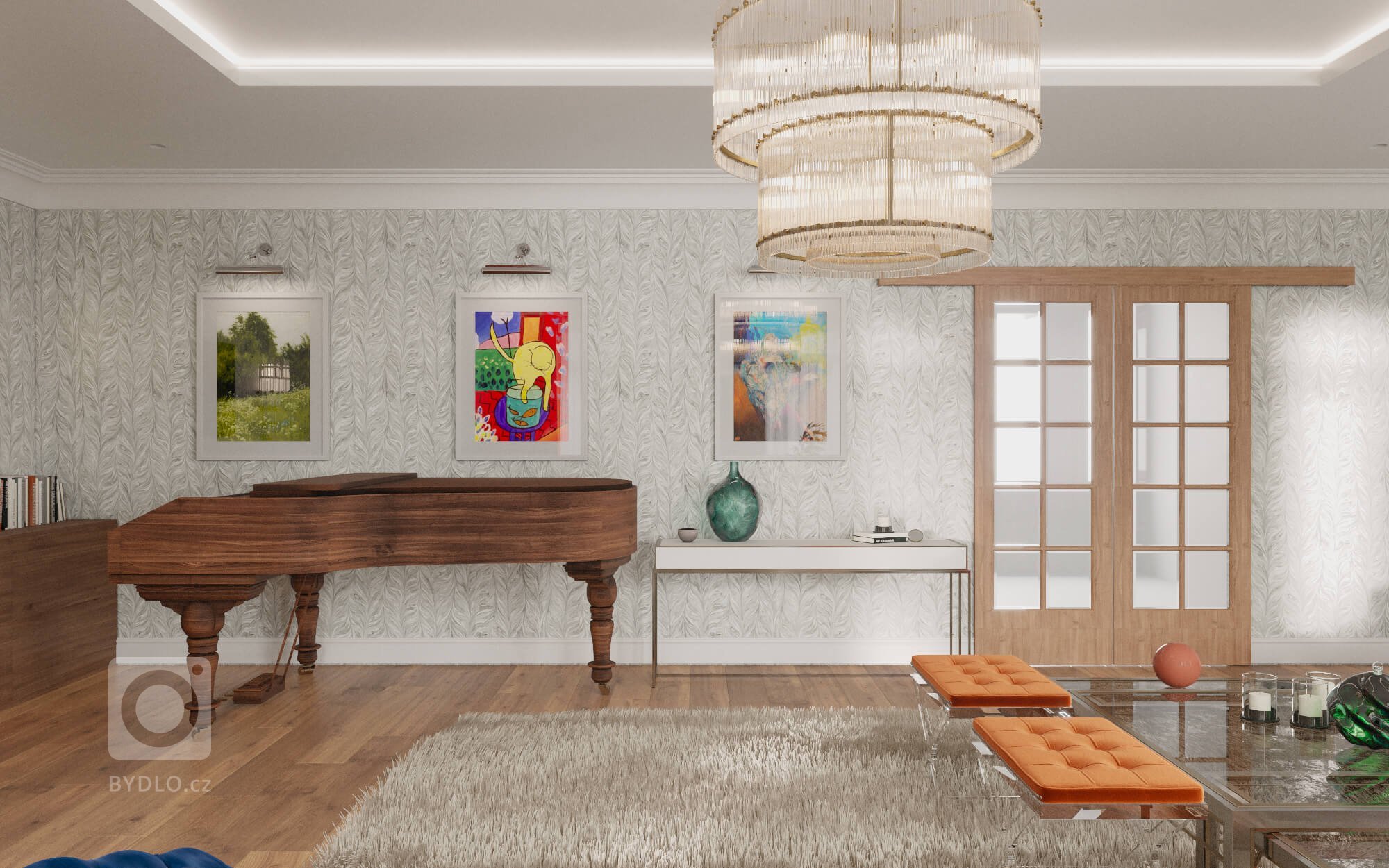 Návrh obývacího pokoje v domě, kde byl již zastaralý interiér a rodina požadovala refresh. Jeden z mála klientů se nebáli prostor oživit barvami , barevnými…