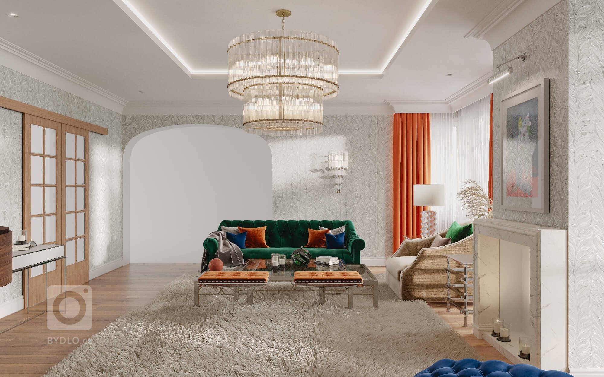 Návrh obývacího pokoje v domě, kde byl již zastaralý interiér a rodina požadovala refresh. Jeden z mála klientů se nebáli prostor oživit barvami , barevnými…