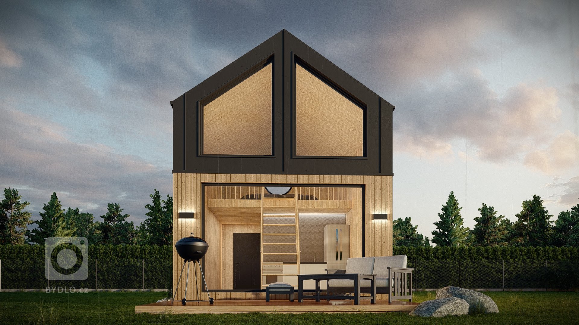 Vizualizace exteriéru malého tinyhousu pro klienta. Nechte si také zpracovat vizualizaci od nás se všímvšudy. Ke všem projektům přistupujeme individuálně.
