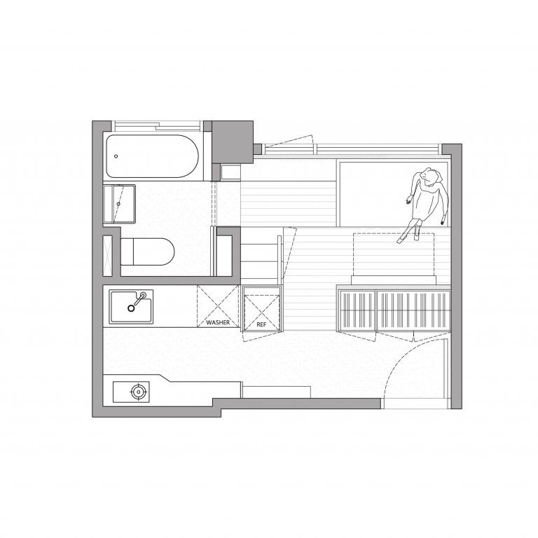 I na ploše 17,6 m² může vzniknout dokonalé bydlení