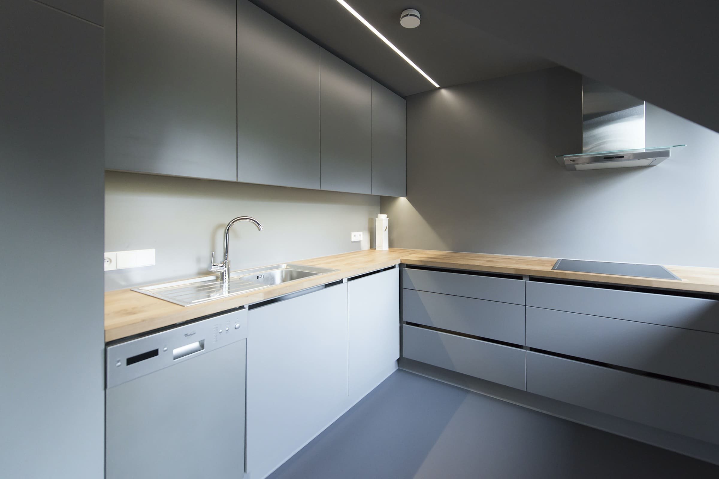 Kuchyně je navržena z bezúdržbových materiálů.