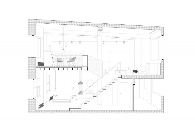 Loft v obnovené Mlynici
