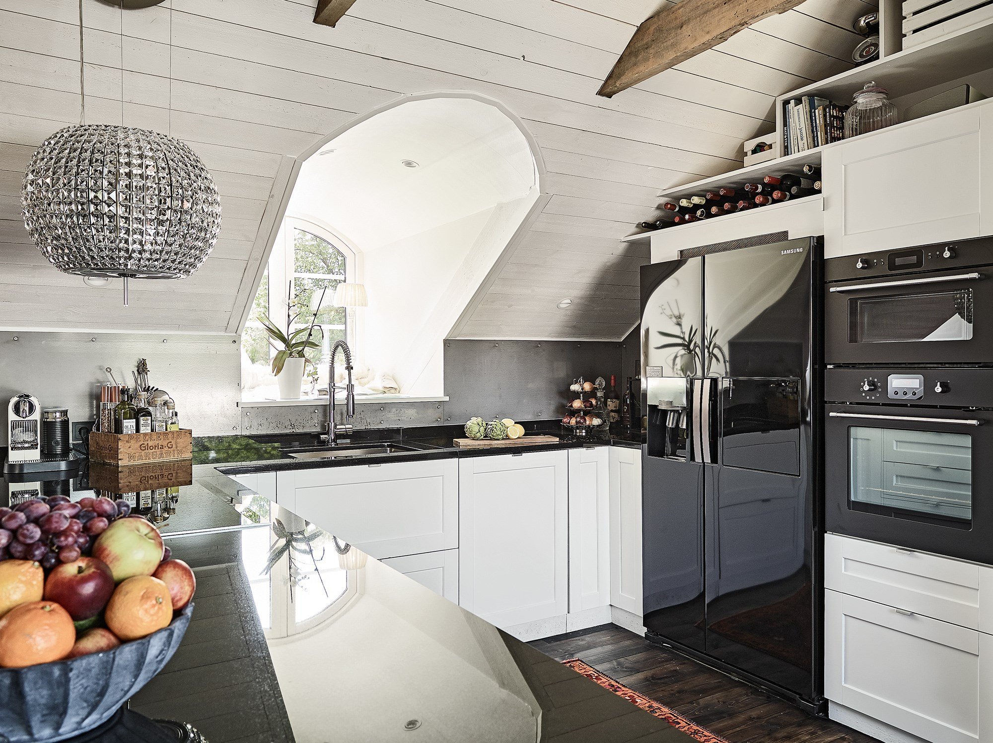 Skandinávský interiér v podkroví