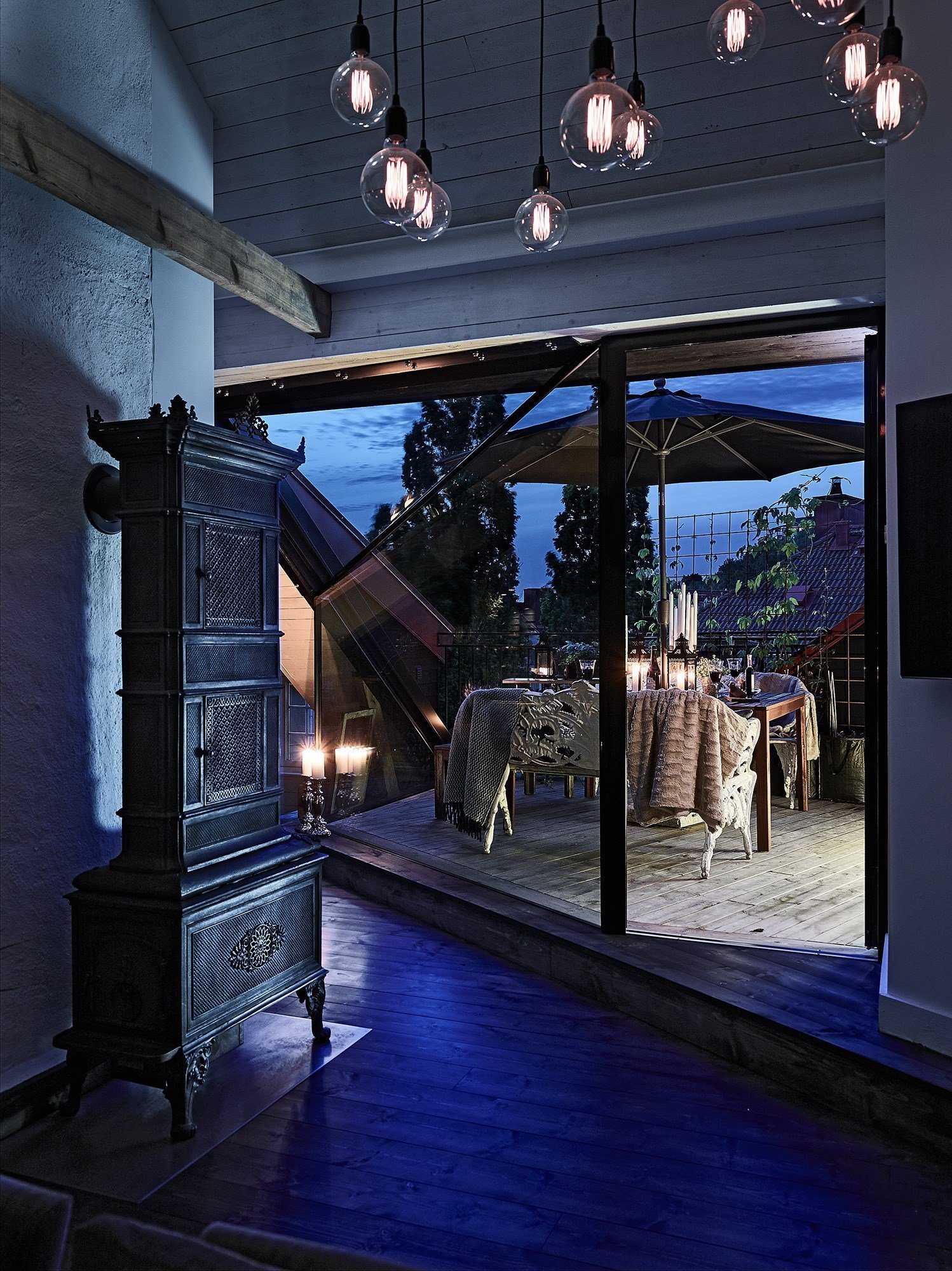 Skandinávský interiér v podkroví