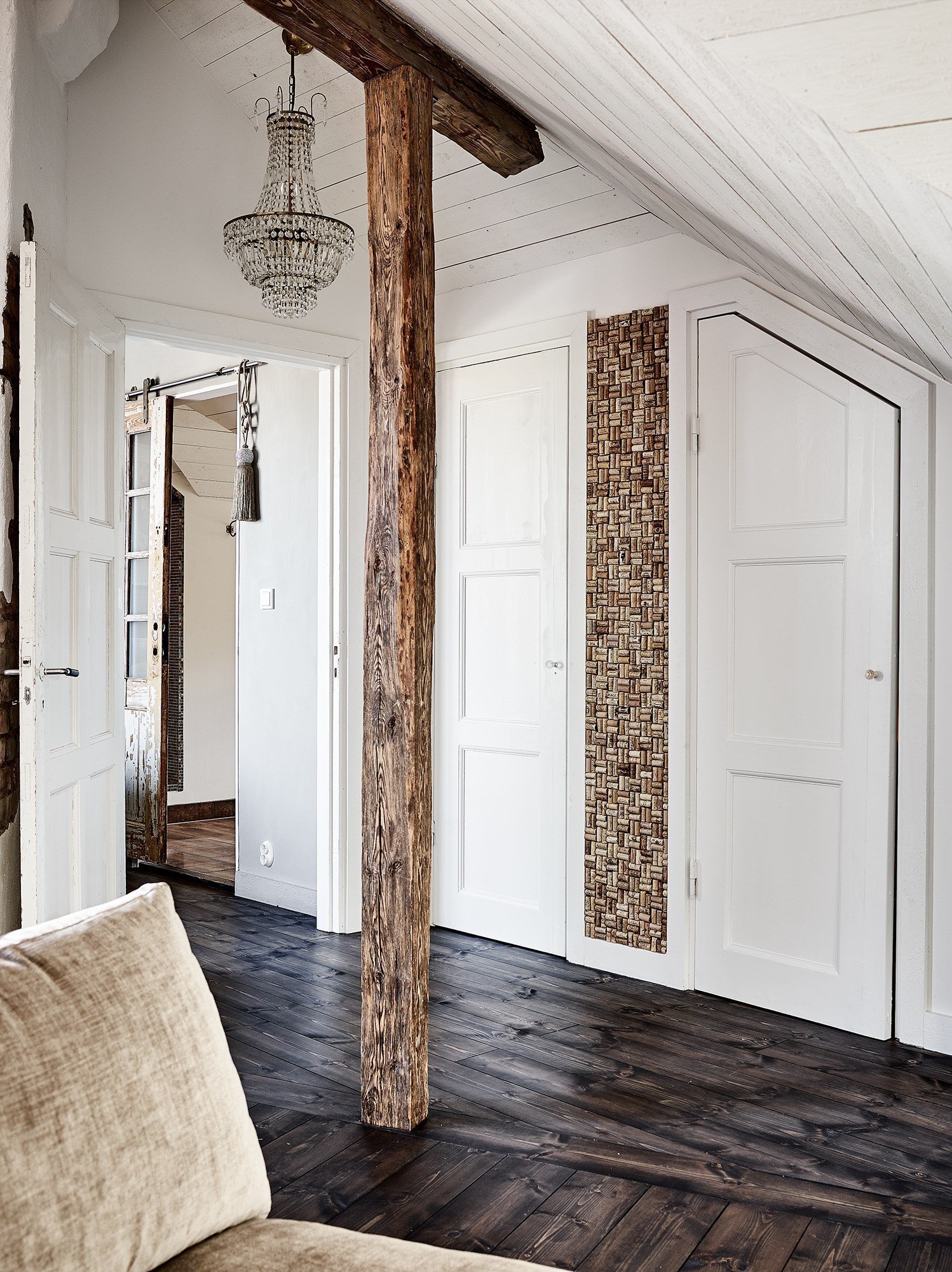 Skandinávský interiér v podkroví