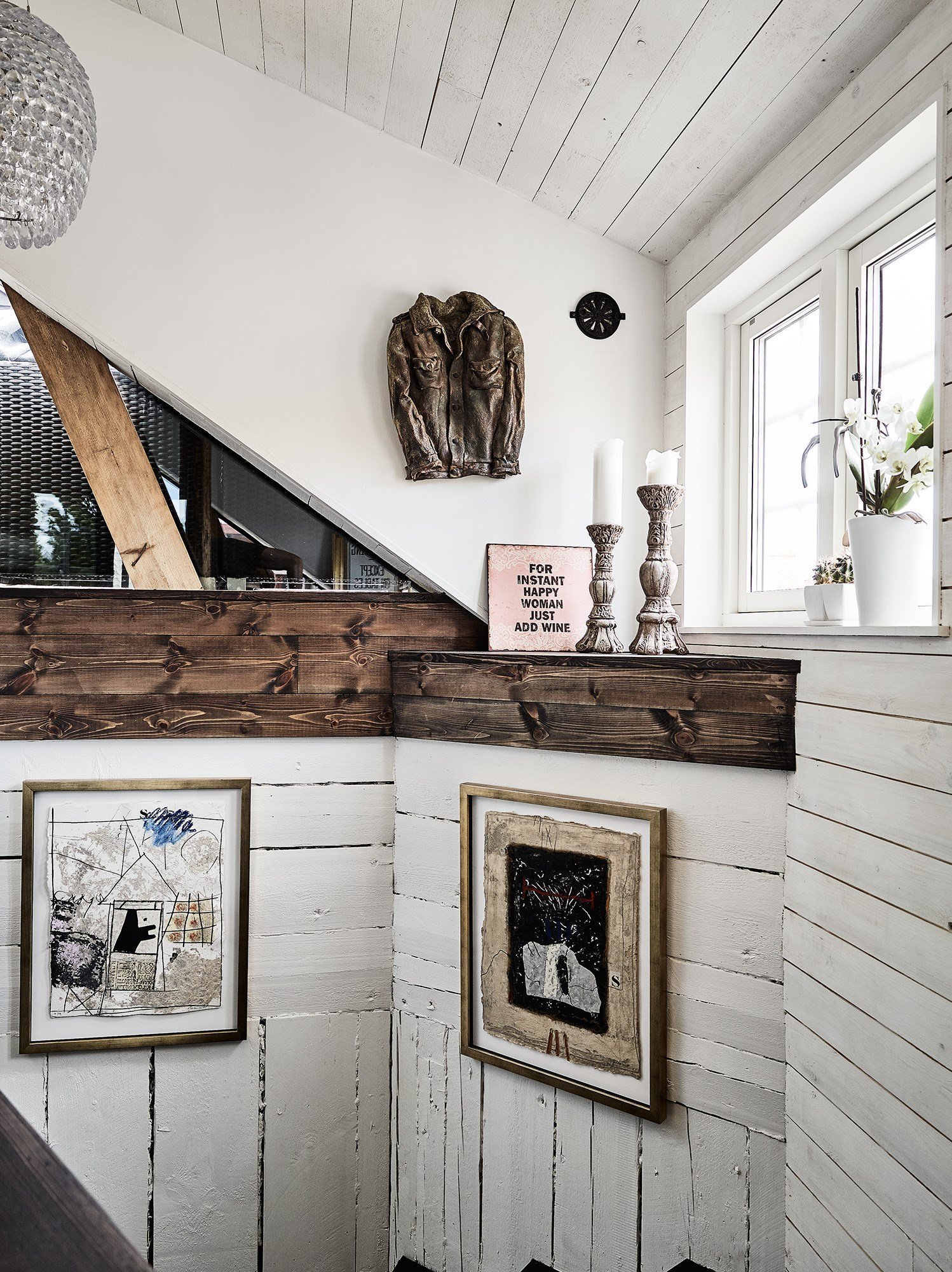 Skandinávský interiér v podkroví