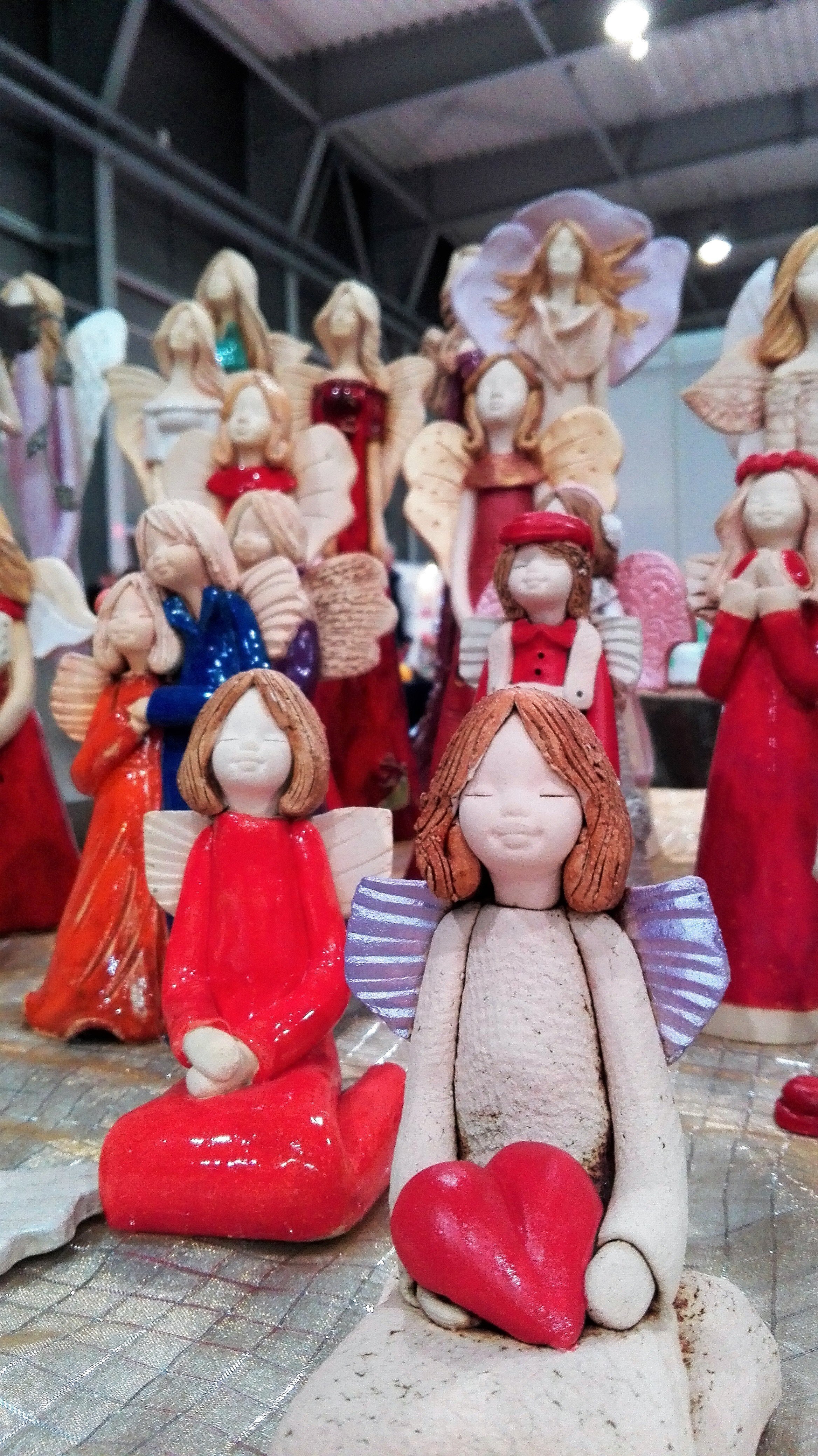 Ručně vyráběné anděle.