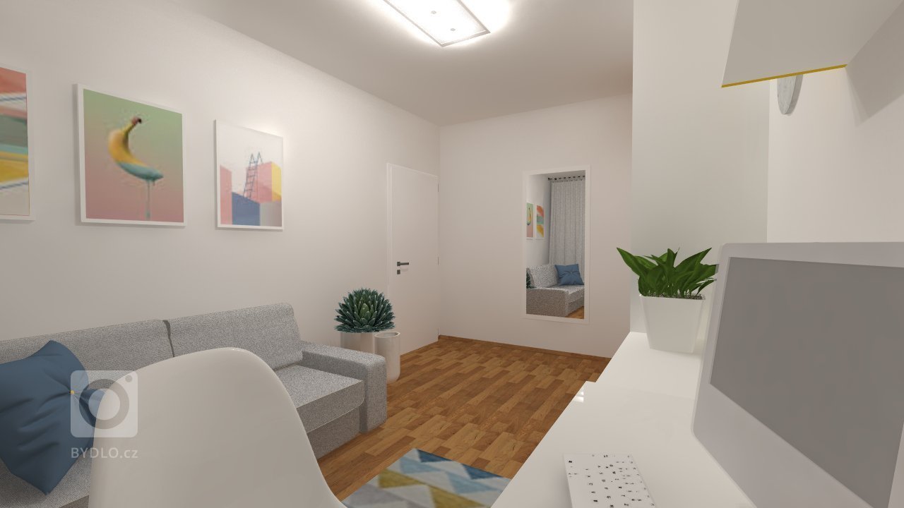 Zrcadla mám v prostoru ráda - dají hloubku a místnost nám opticky nabude.