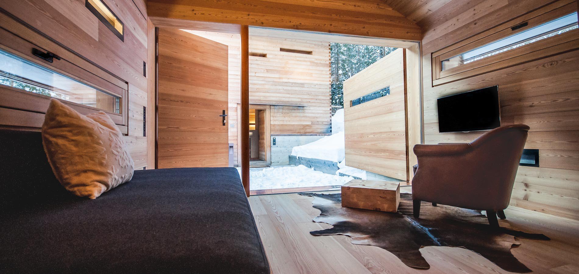 Útulná dřevěná chata téměř uprostřed divočiny