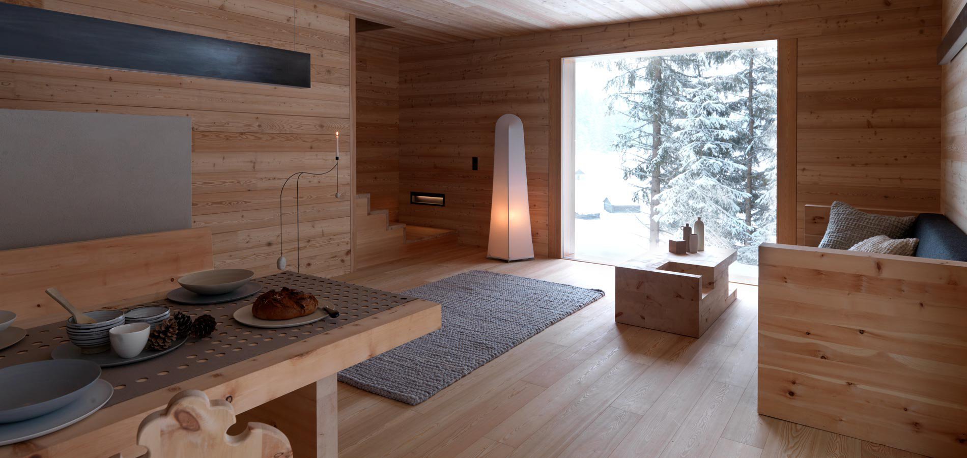 Útulná dřevěná chata téměř uprostřed divočiny