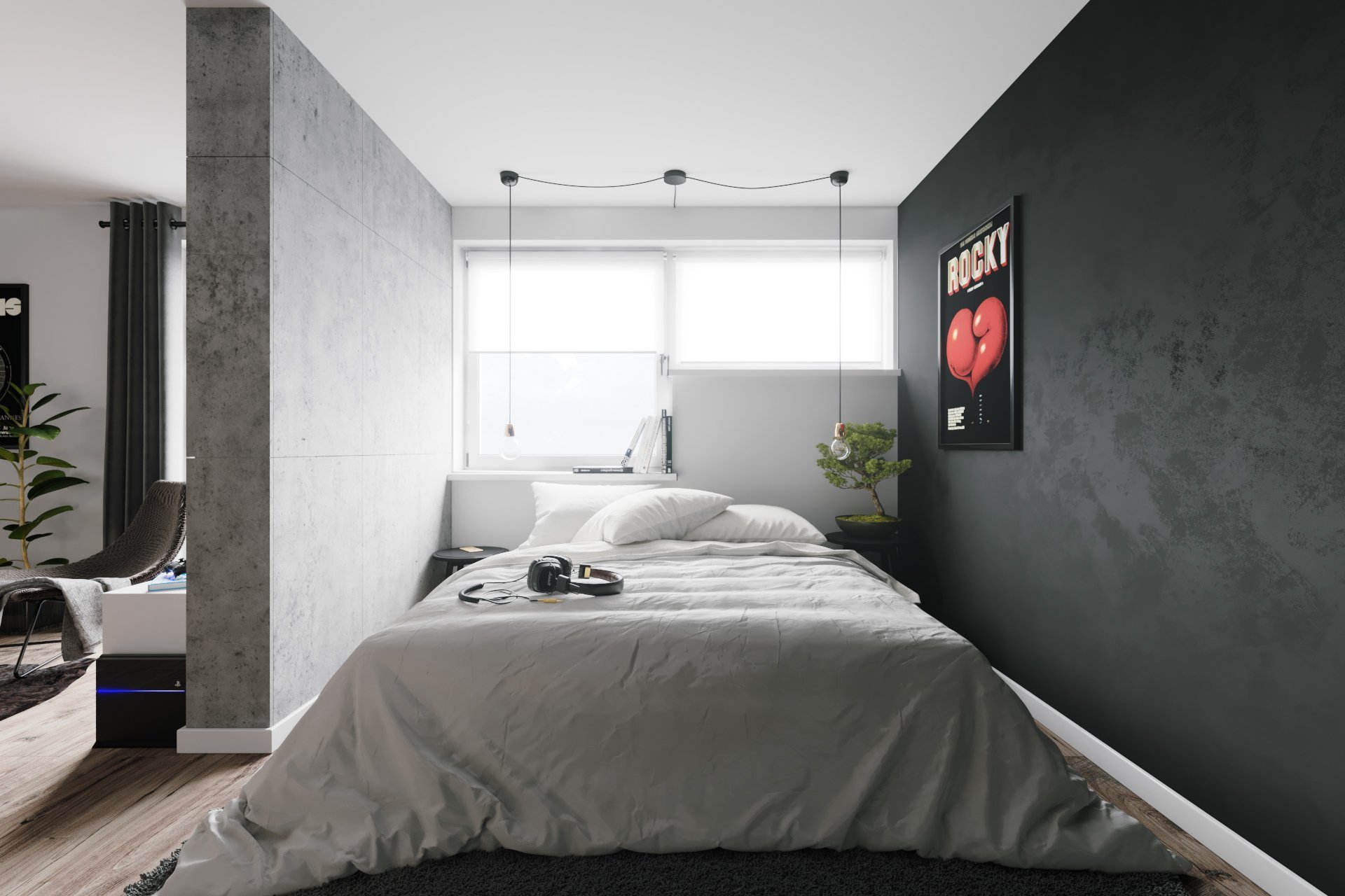 Černá barva bytu sluší