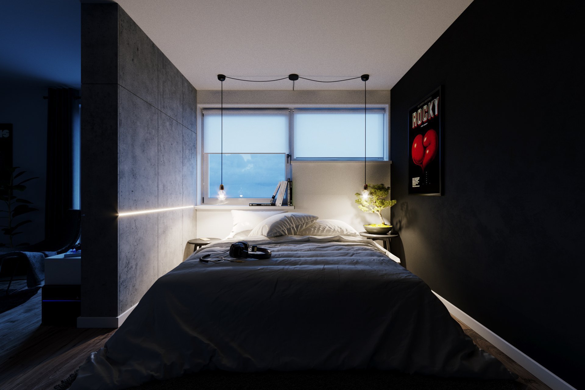 Černá barva bytu sluší