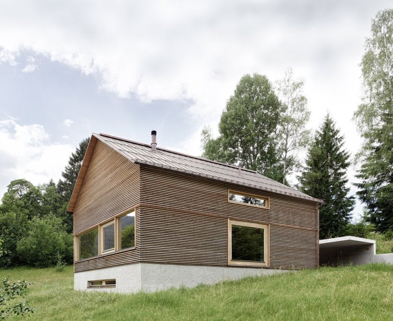 Dřevěný dům v Rakouských horách