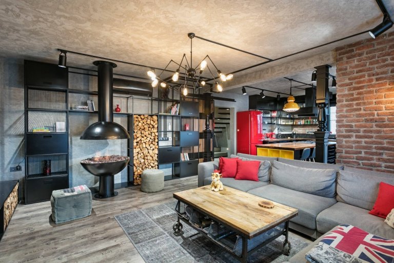 Industriální loft pro chlapa