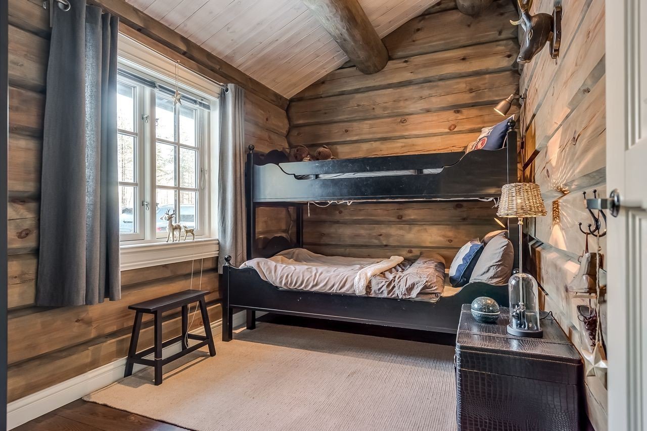 Norská chata s výhledem na lesy