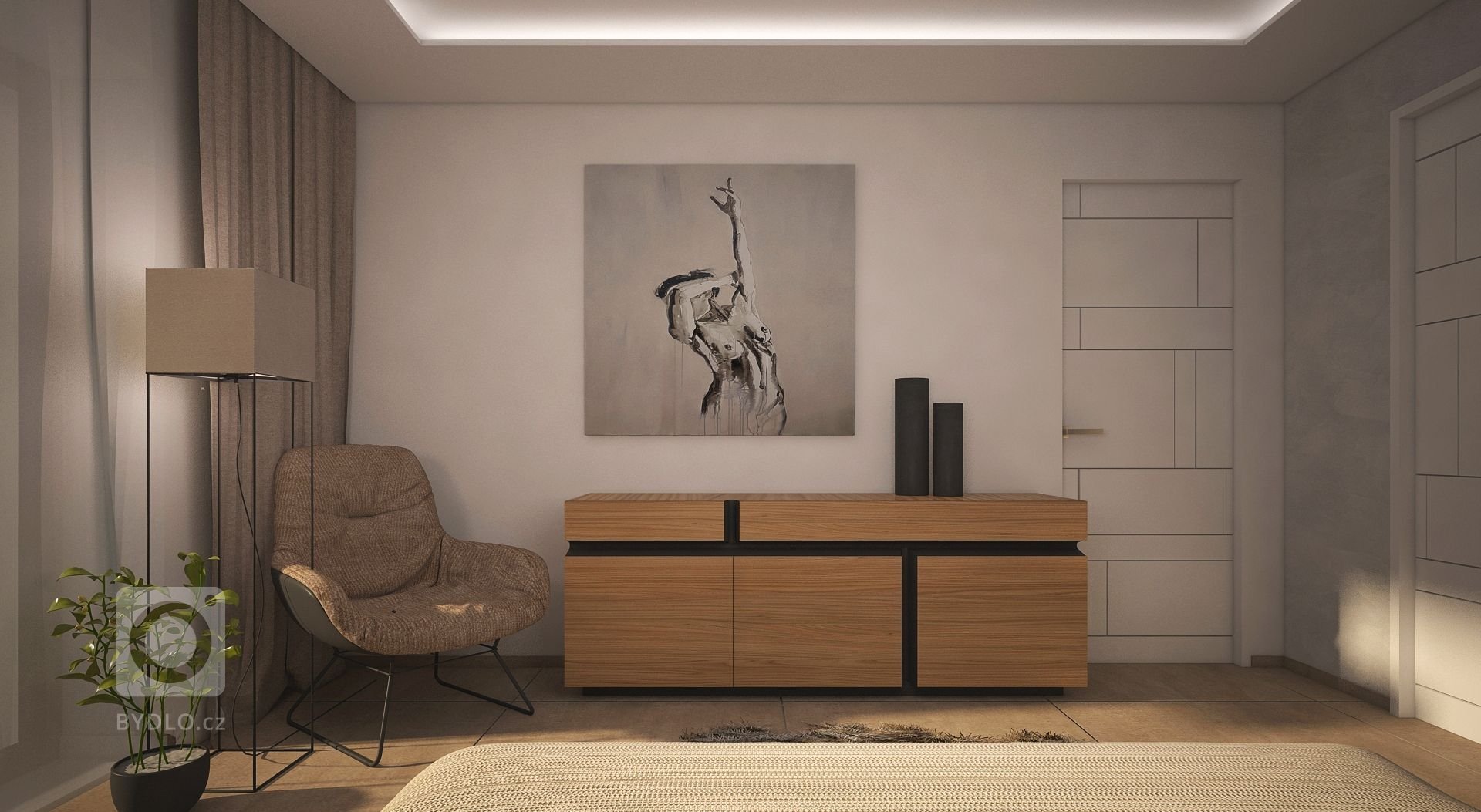 Nahlédněte s námi do vizualizace&nbsp;bytu pro mladý pár. Elegantní interiér vás zaujme nejen pletou světlých tónů a přírodních materiálů.
