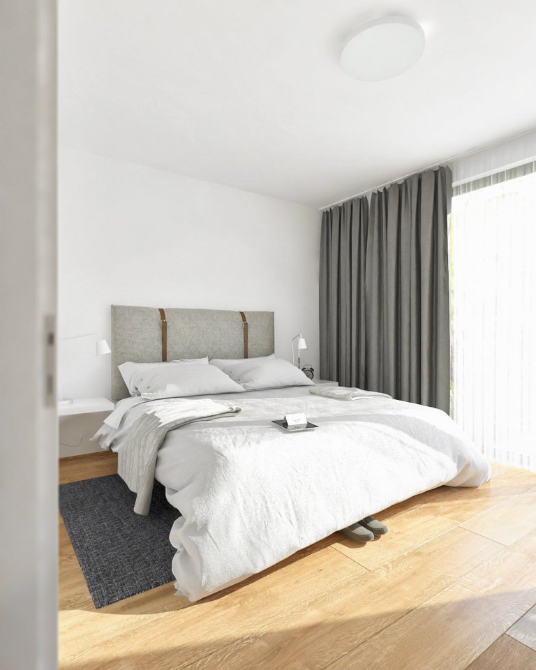 Minimalistický interiér bytu v severskom štýle je navrhnutý v&nbsp;neutrálnych odtieňoch antracitovej, jemne šedej a&nbsp;bielej farby v kontrastne s&nbsp…