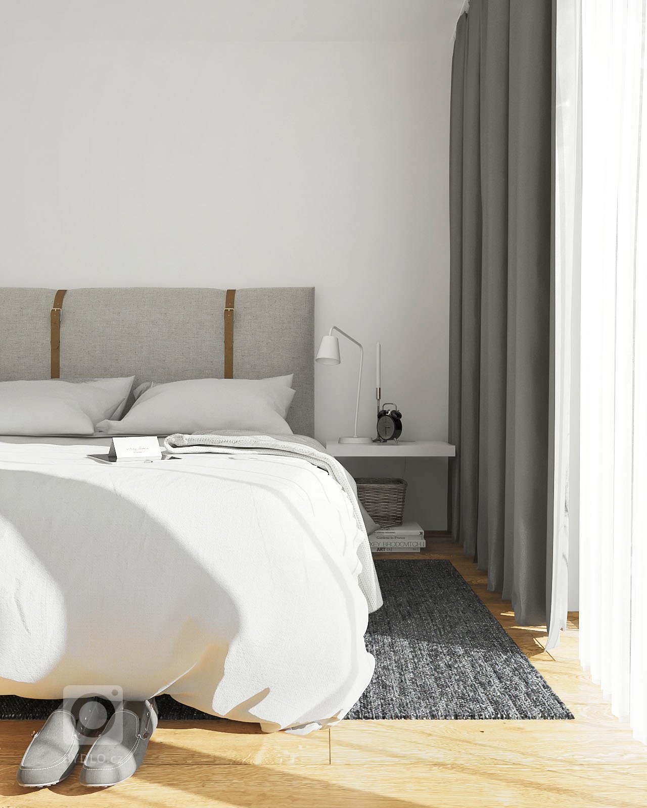 Minimalistický interiér bytu v severskom štýle je navrhnutý v&nbsp;neutrálnych odtieňoch antracitovej, jemne šedej a&nbsp;bielej farby v kontrastne s&nbsp…