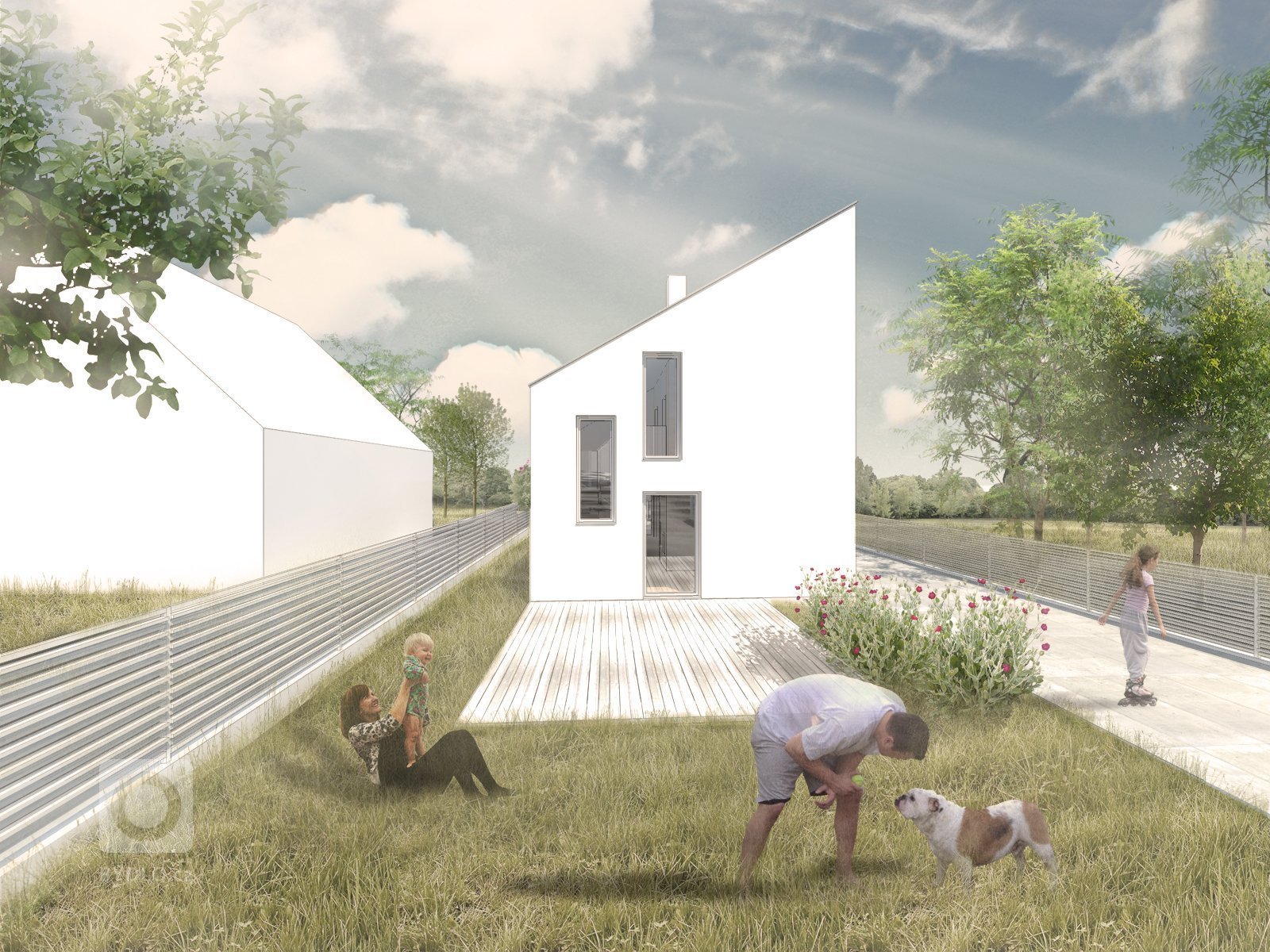 Nízky rozpočet, úzky pozemok a na ňom plnohodnotný štvorizbový&nbsp;rodinný dom. &quot;The Half House&quot; je v tvare polovice domu so sedlovou strechou.…