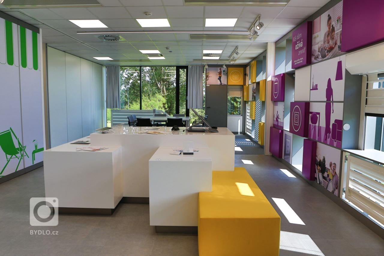 Interiér nového showroomu firmy Somfy.
