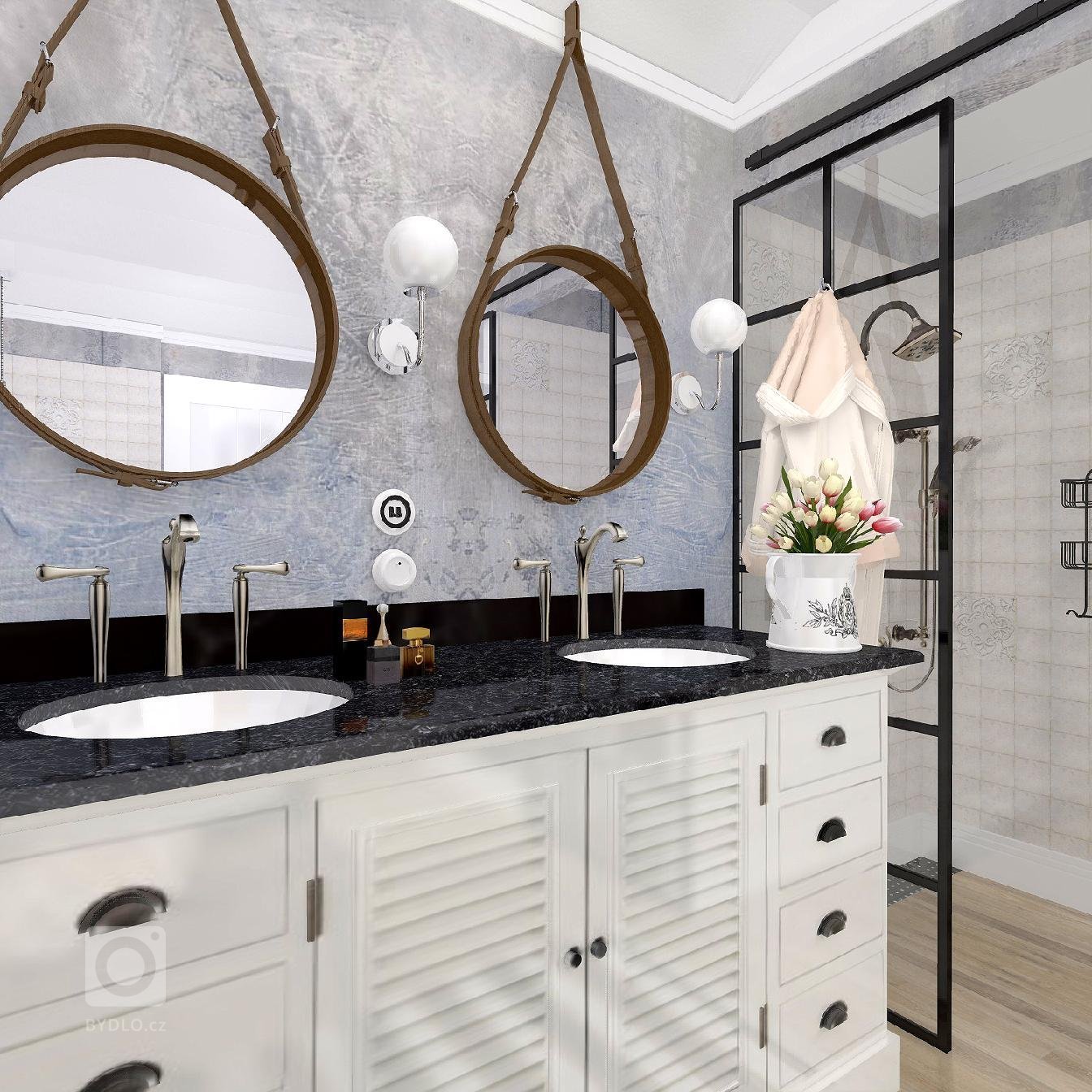 Koupelna do vesnického stavení s dotekem Provence či první republiky, takové bylo zadání investora.&nbsp;

Proto dvě tváře jednoho prostoru, kde v každém z…