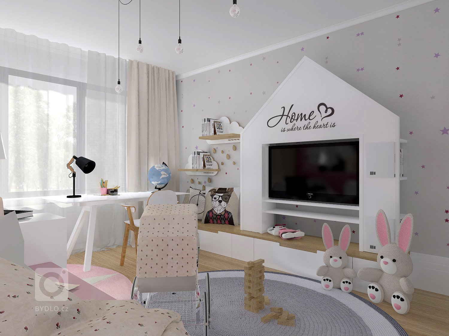 Snad každá malá princezna miluje růžovou, puntíky, proužky veselý a hravý svět, kde bude mít své místo pro panenky, poníky a všechna ta plyšová zvířátka, ale…