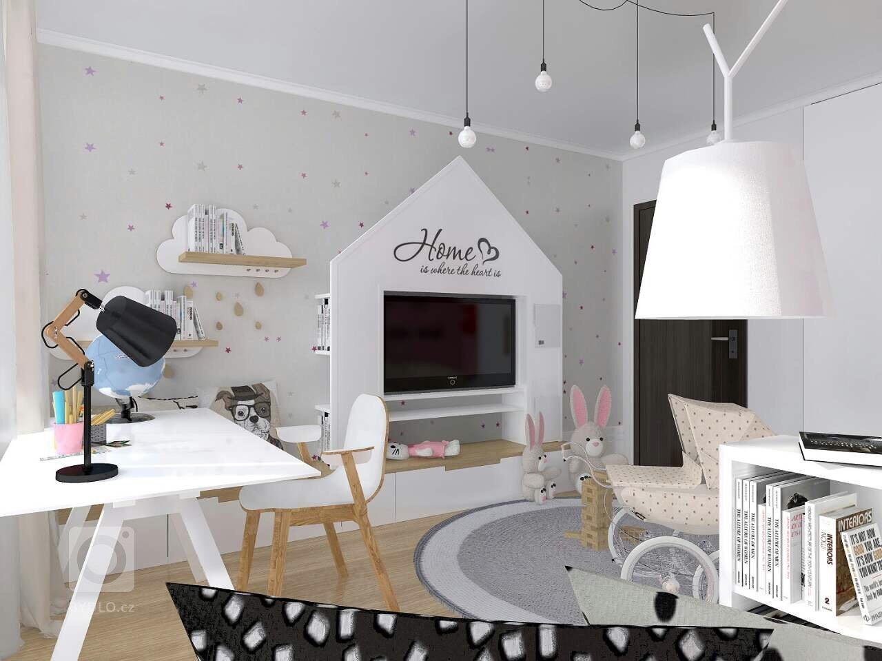 Snad každá malá princezna miluje růžovou, puntíky, proužky veselý a hravý svět, kde bude mít své místo pro panenky, poníky a všechna ta plyšová zvířátka, ale…