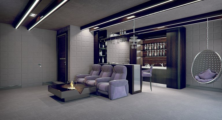 Jedna z variant návrhu iteriéru rodinného domu v Kamenicích.&nbsp;
