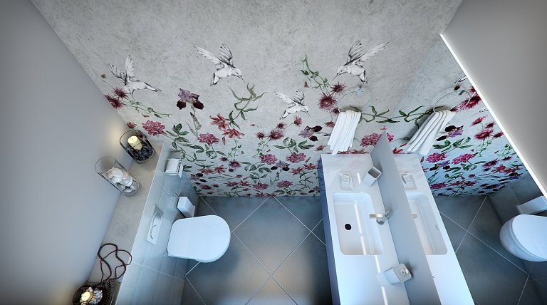 Jedna z variant návrhu iteriéru rodinného domu v Kamenicích.&nbsp;
