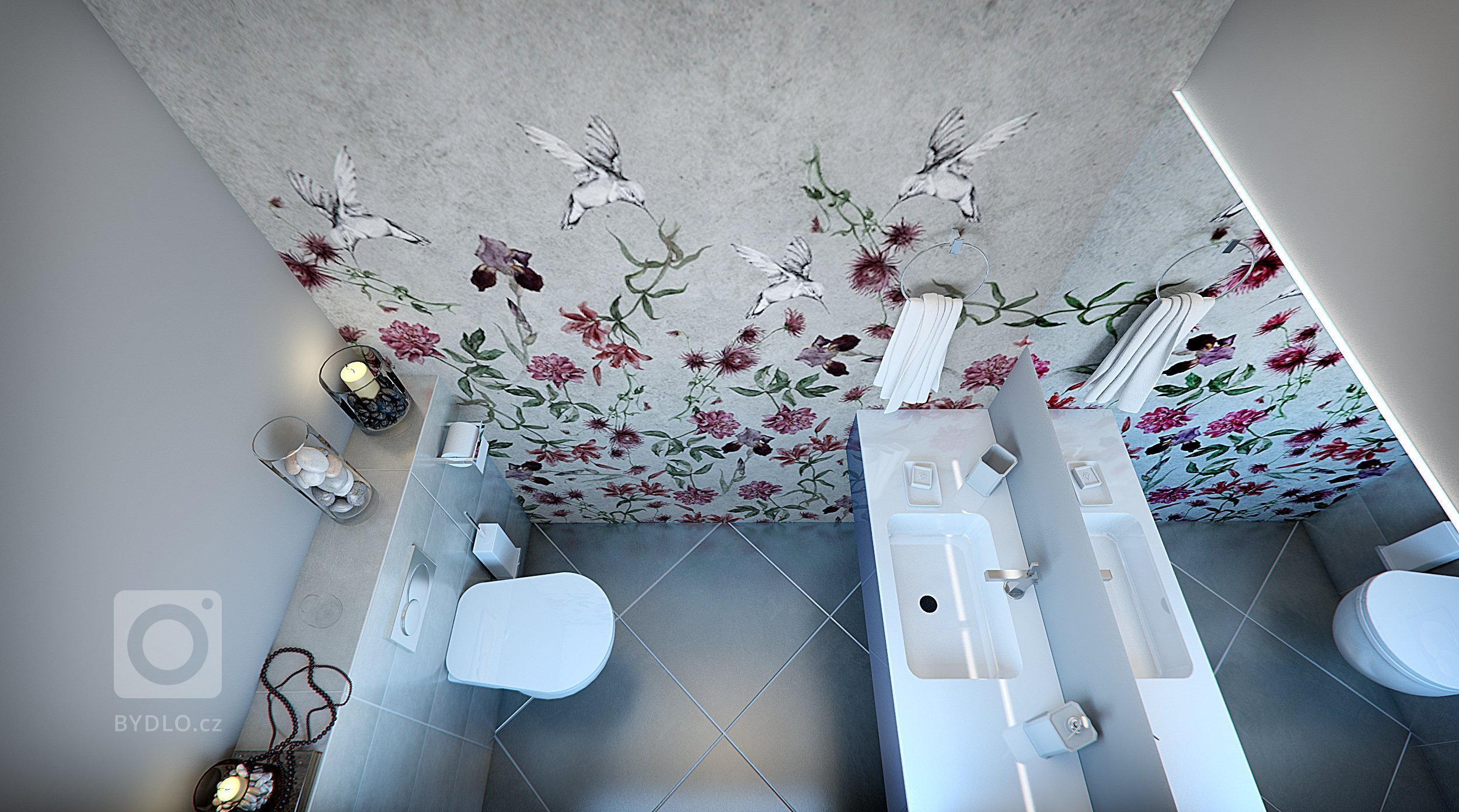 Jedna z variant návrhu iteriéru rodinného domu v Kamenicích.&nbsp;
