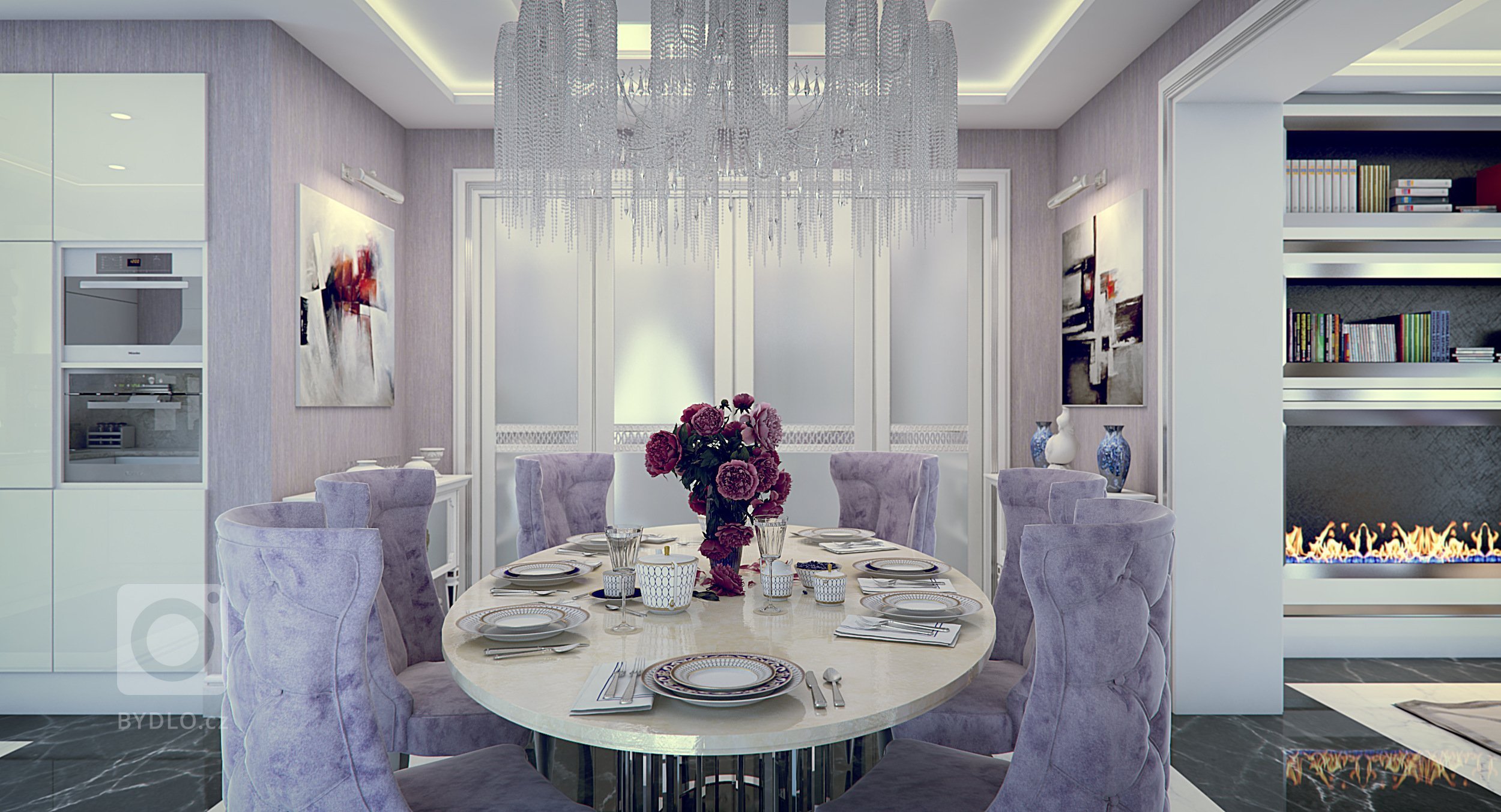 Jedna z variant návrhu iteriéru rodinného domu v Kamenicích.&nbsp;
