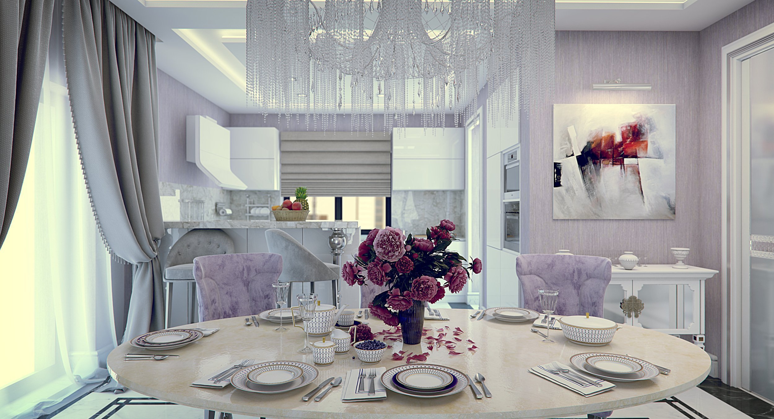 Jedna z variant návrhu iteriéru rodinného domu v Kamenicích.&nbsp;
