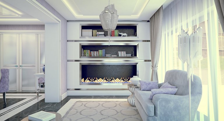 Jedna z variant návrhu iteriéru rodinného domu v Kamenicích.&nbsp;
