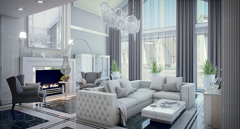 Jedna z variant návrhu iteriéru rodinného domu v Kamenicích.&nbsp;
