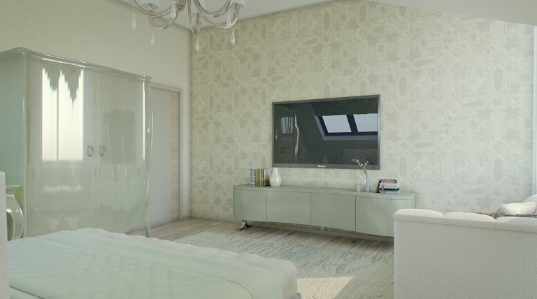 Jedna z variant návrhu iteriéru rodinného domu v Kamenicích.&nbsp;
