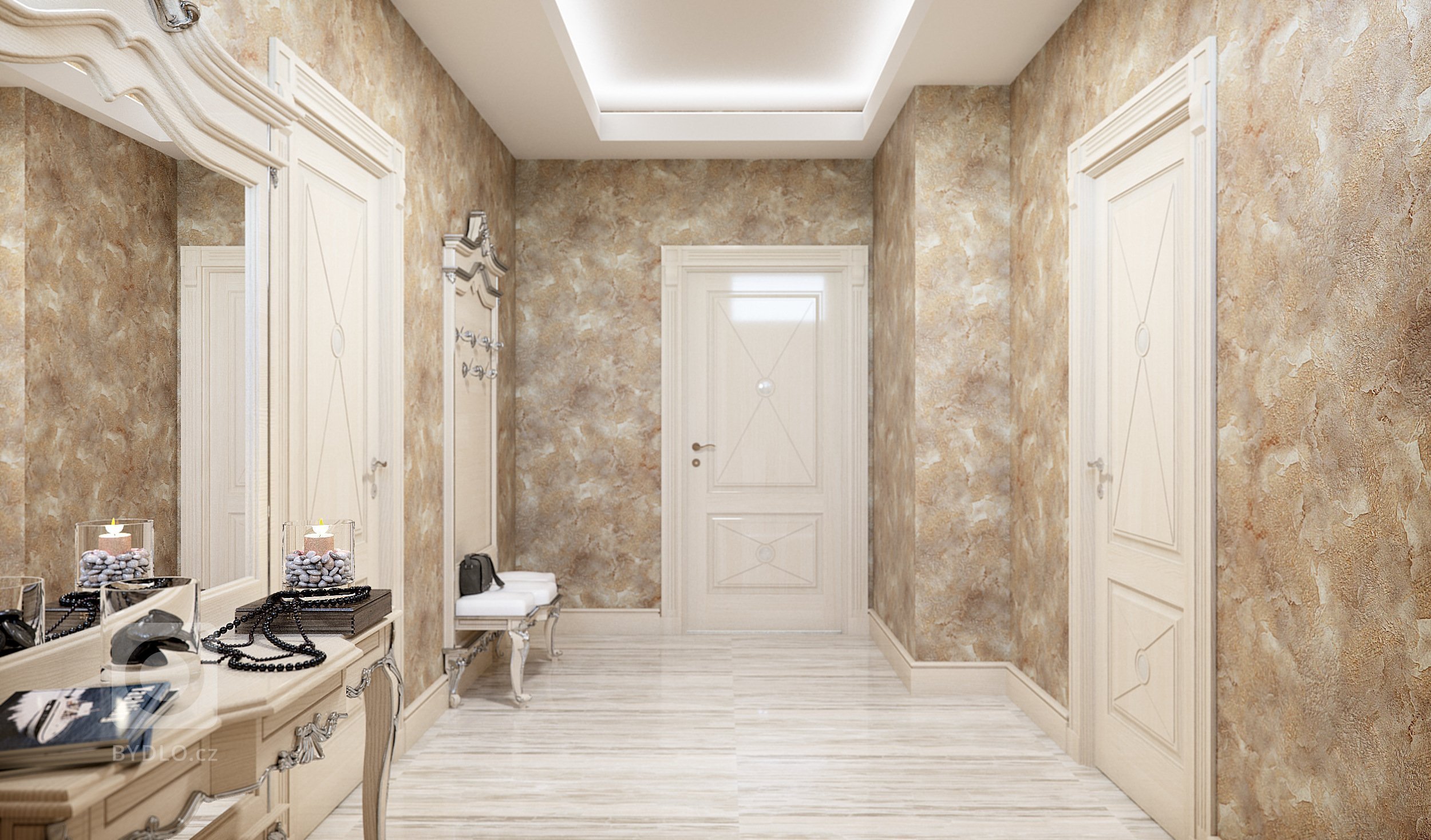 Privátní rezidence je řešená v klasickém stylu. Dřevěné obložení stěn &quot;boiserie&quot; přidává interiérům nádech luxusu, ale zároveň nepůsobí těžce díky…