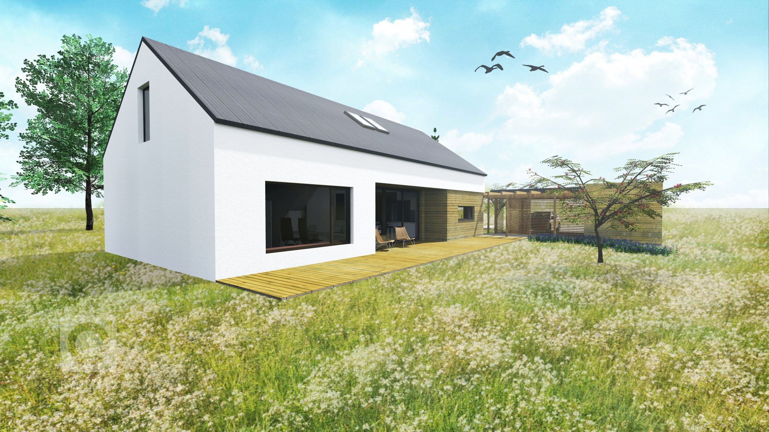 Pohled na západní terasu