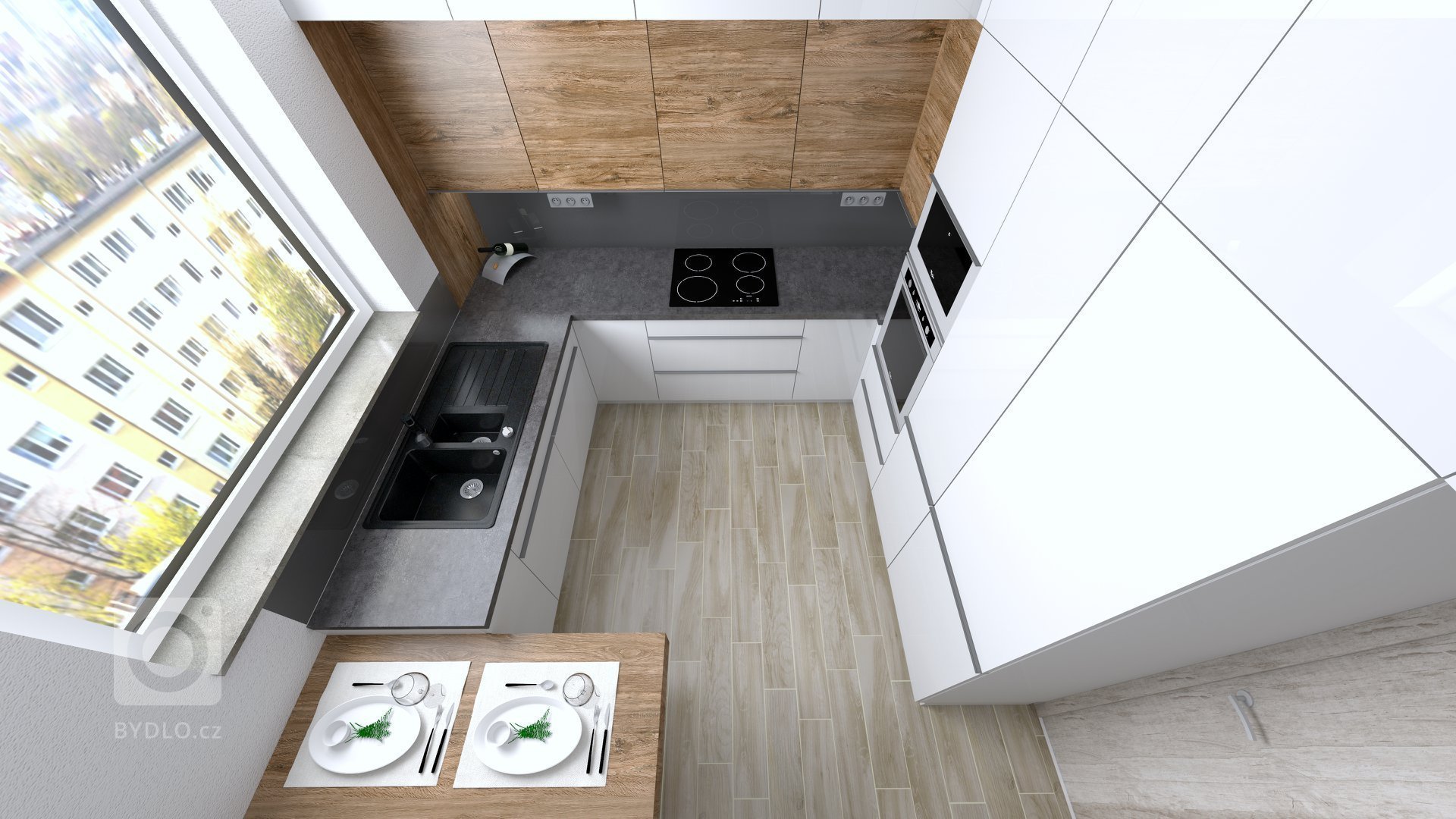 Pro našeho klienta jsme vytvořili vizualizaci moderní kuchyně. Následně bude probíhat samotná realizace. Tato barevná kombinace je dnes velmi oblíbená a působí…