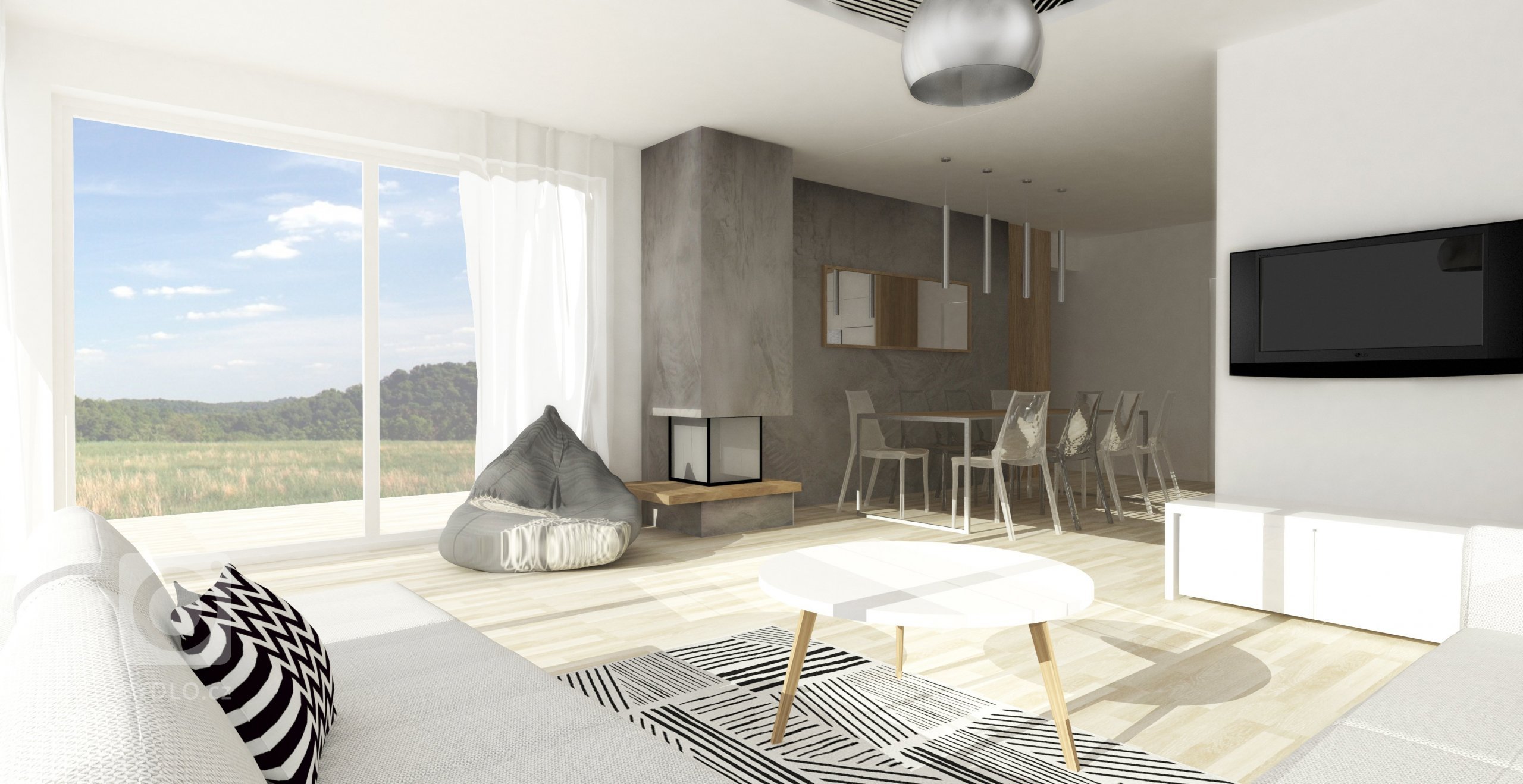 Návrh obývacího pokoje s kuchyní a jídelnou. Požadavek byl na jednoduchost a čistotu provedení, ale tajné přání bylo, aby to v detailu působilo luxusně.…