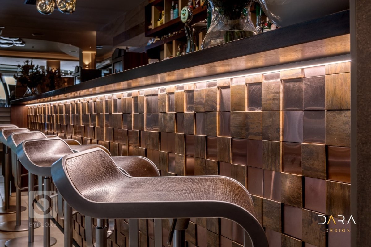 Dodávka mozaiek, obkladů a dlažeb v prestižní&nbsp;restauraci v Brně.&nbsp;
