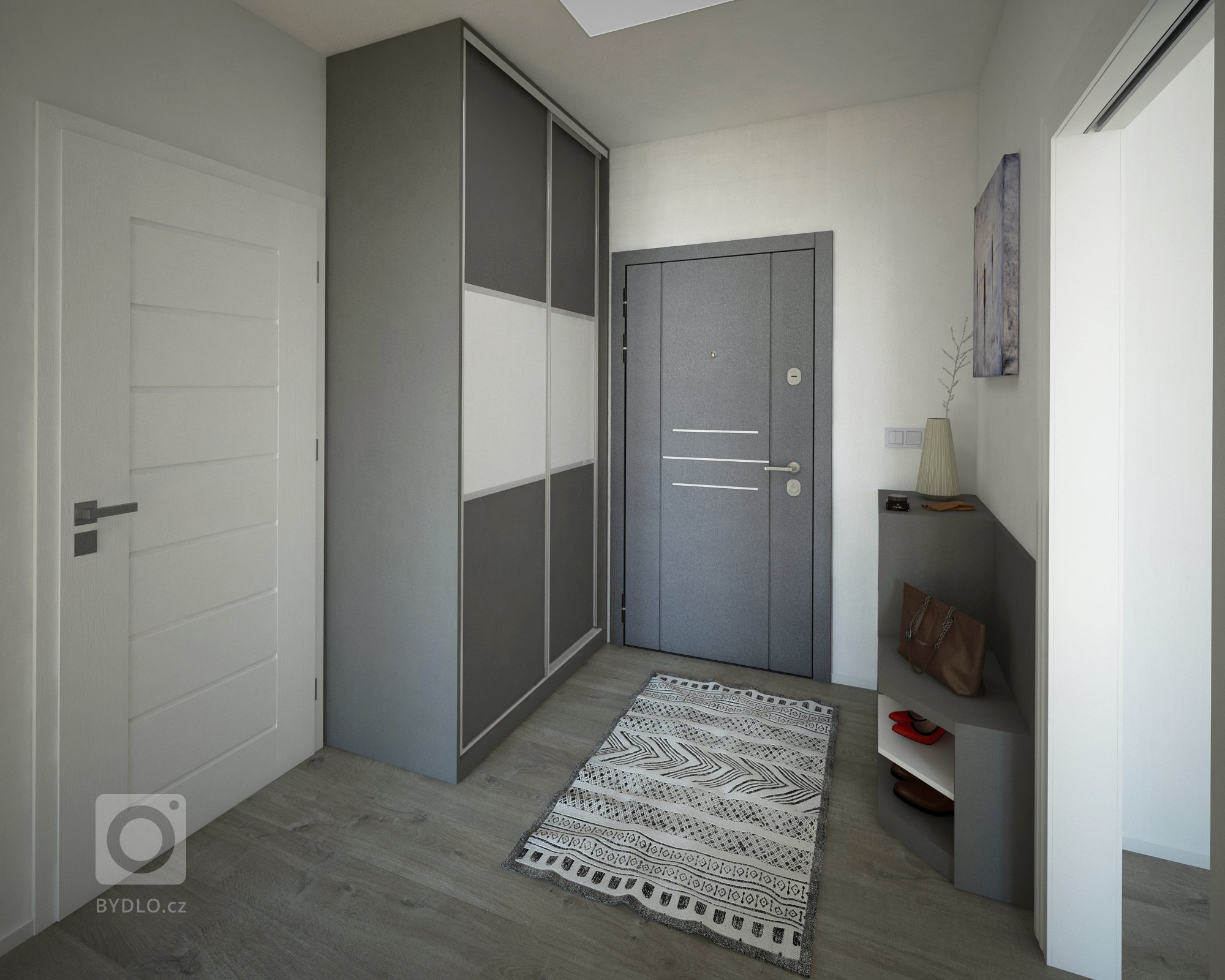 Vestavěná skříň s botníkem