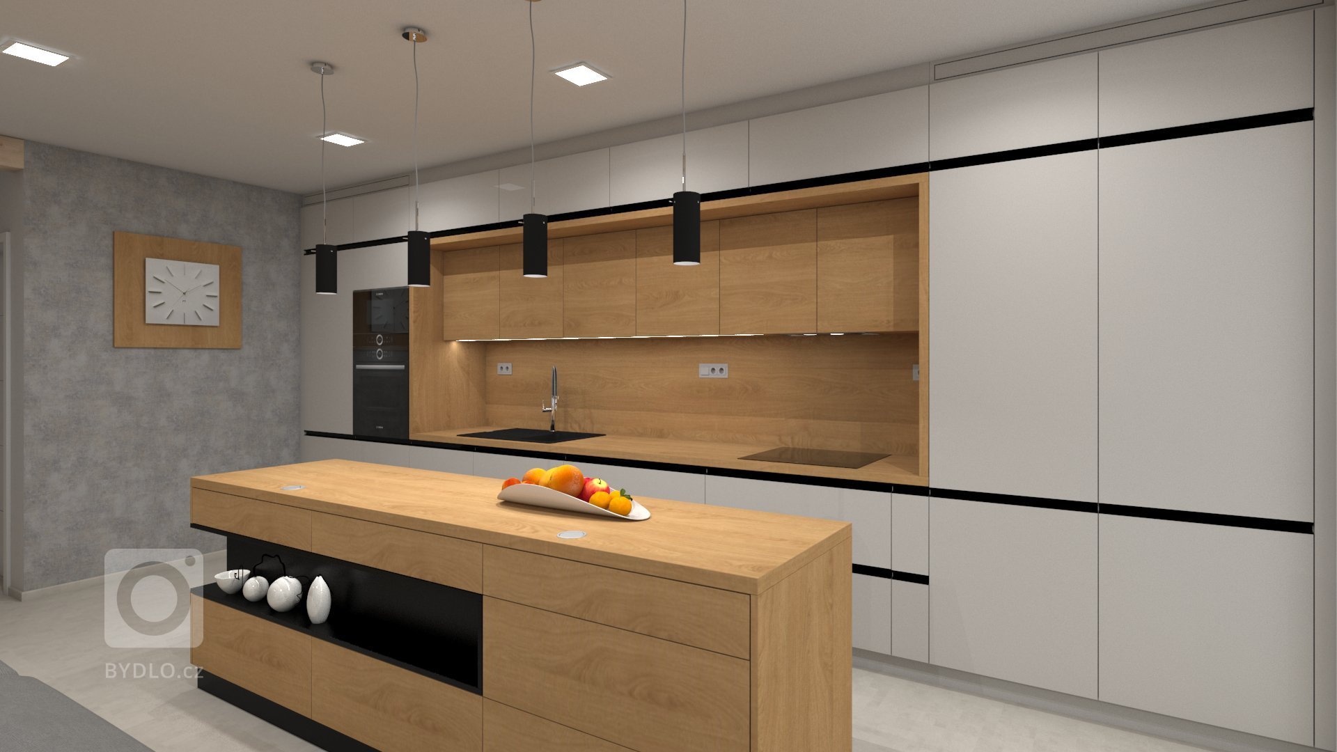 Klientovo zadání znělo, že by chtěl moderní líbivý a dobře uspořádaný interiér kuchyně s obývacím pokojem. Proto jsme zvolili světle šedou supermatnou v…