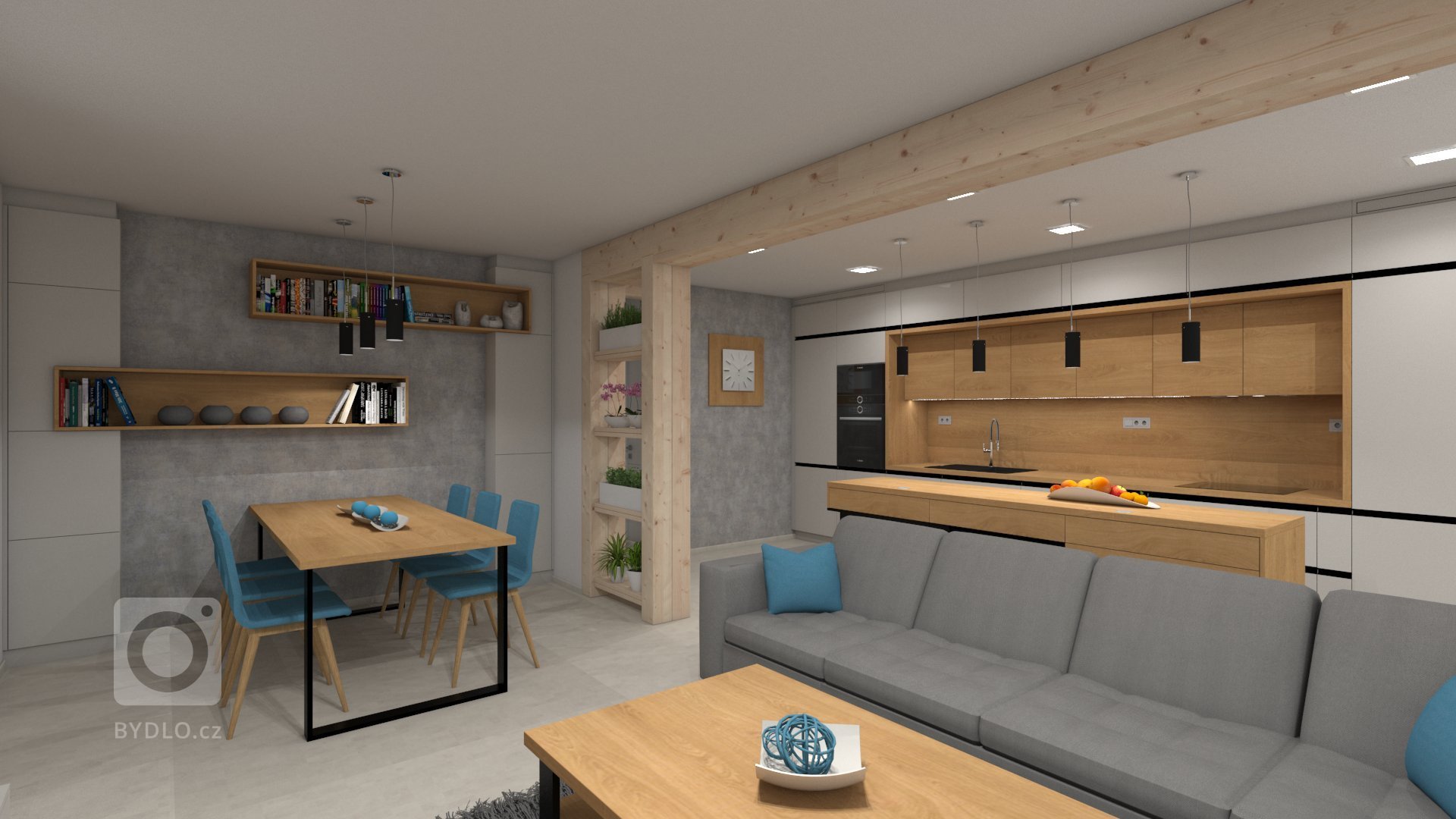 Klientovo zadání znělo, že by chtěl moderní líbivý a dobře uspořádaný interiér kuchyně s obývacím pokojem. Proto jsme zvolili světle šedou supermatnou v…