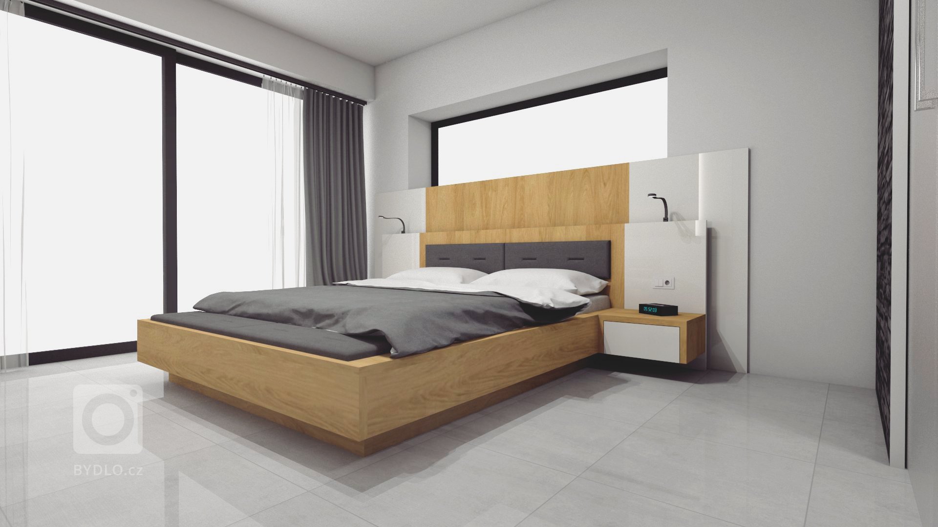 Klient k nám přišel s tím, že má pro ložnici jeden velký prostor a chtěl by v prostoru mít ložnici i šatnu. Potřeboval také&nbsp;dořešit stavbu a poradit&nbsp…