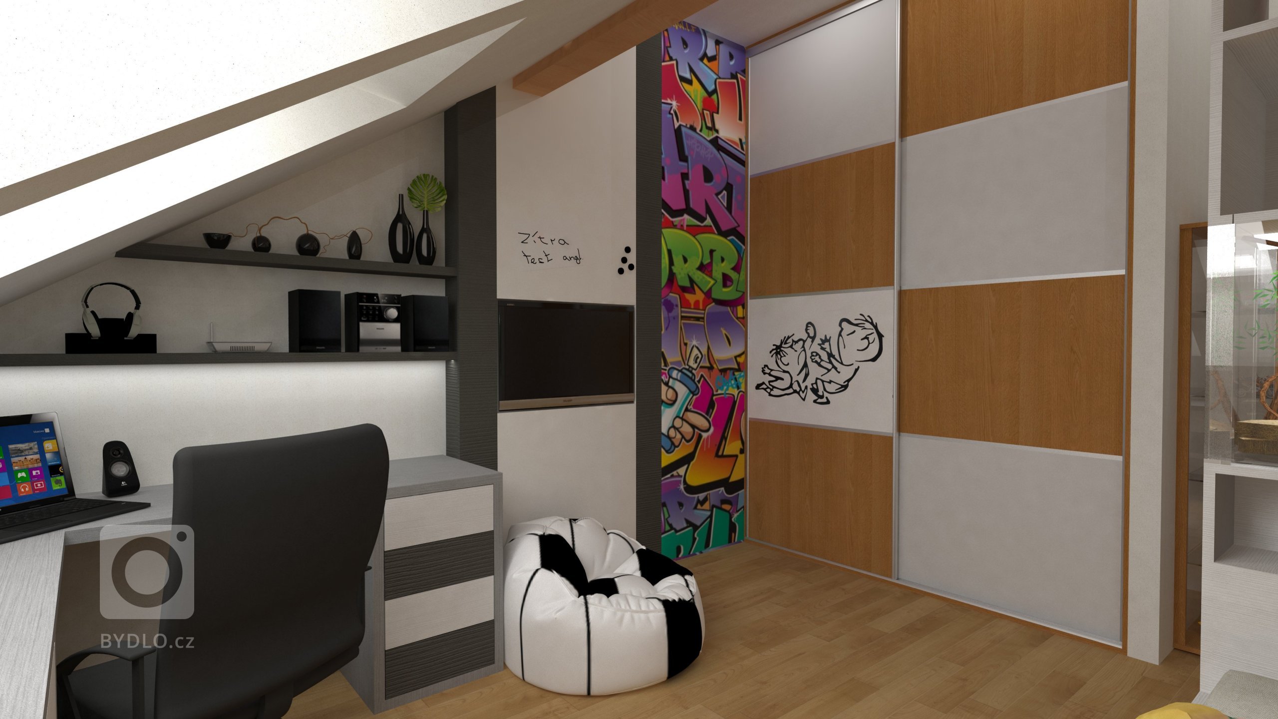 Cíl a potřeby zákazníka
Úkolem bylo navrhnout řešení nového dětského pokoje, kde zůstanou stávající vestavěná skříň a vitrína. Cíl byl jasný, dle požadavku…