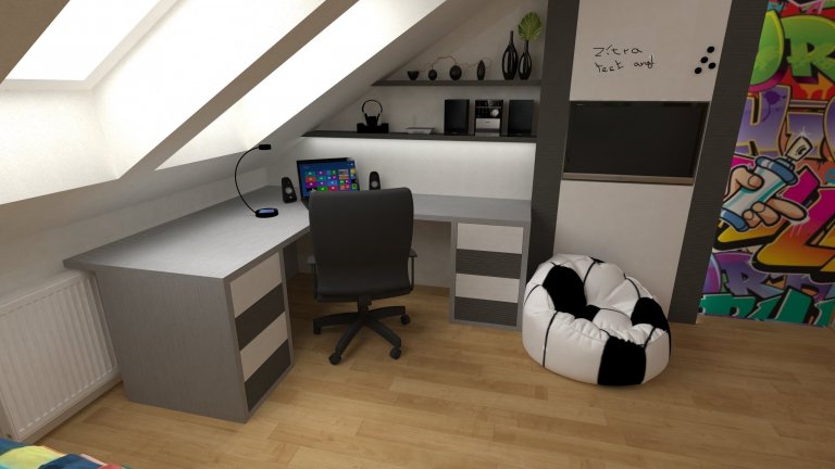 Cíl a potřeby zákazníka
Úkolem bylo navrhnout řešení nového dětského pokoje, kde zůstanou stávající vestavěná skříň a vitrína. Cíl byl jasný, dle požadavku…