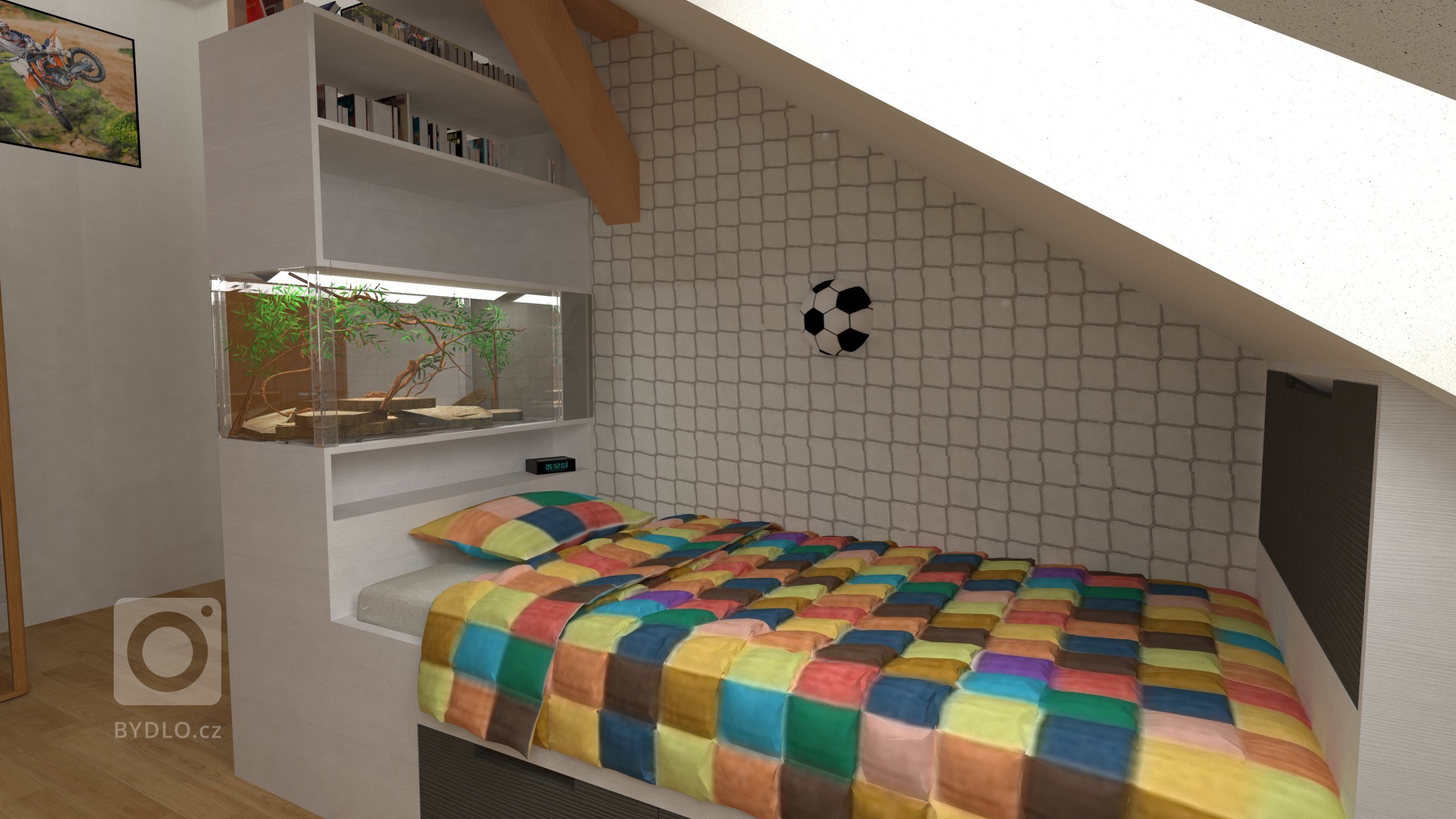 Cíl a potřeby zákazníka
Úkolem bylo navrhnout řešení nového dětského pokoje, kde zůstanou stávající vestavěná skříň a vitrína. Cíl byl jasný, dle požadavku…