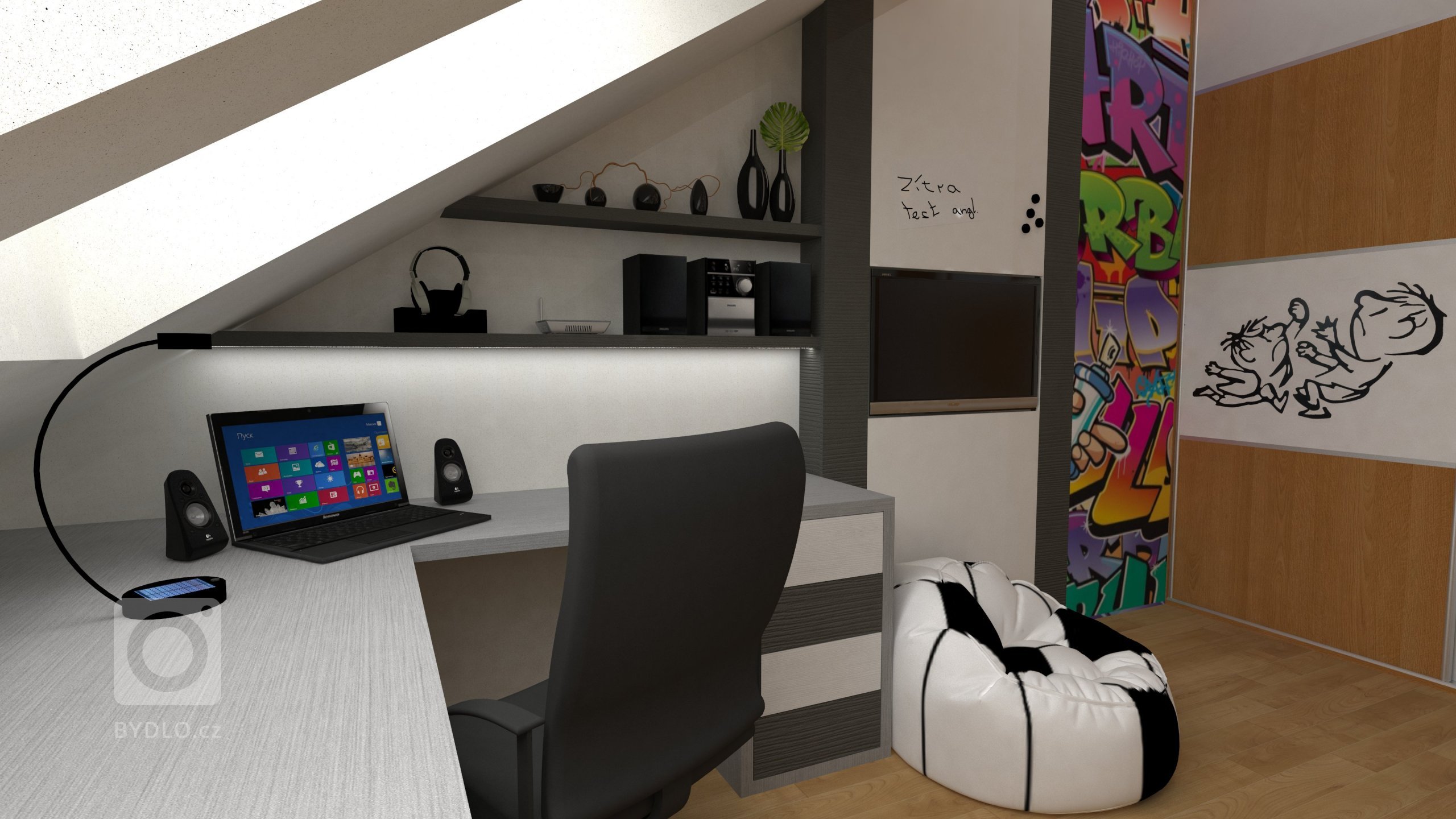 Cíl a potřeby zákazníka
Úkolem bylo navrhnout řešení nového dětského pokoje, kde zůstanou stávající vestavěná skříň a vitrína. Cíl byl jasný, dle požadavku…