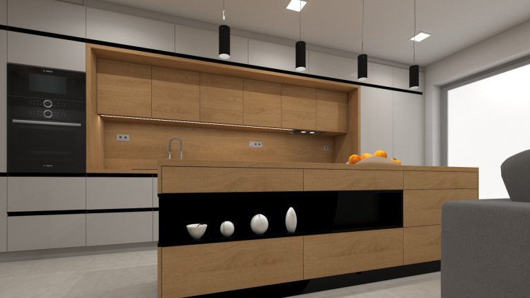 Klientovo zadání znělo, že by chtěl moderní líbivý a dobře uspořádaný interiér kuchyně s obývacím pokojem. Proto jsme zvolili světle šedou supermatnou v…